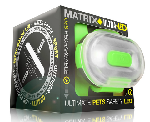 Світлодіодний ліхтарик для собак на нашийник Max & Molly Matrix Ultra LED Safety/Cube, зелений (куб)