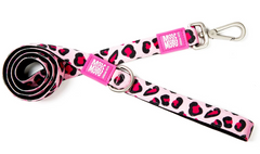 Max & Molly Short Leash Leopard Pink/XS - Короткий рожевий повідець з леопардовим принтом