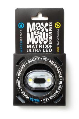 Светодиодный фонарик для собак на ошейник Max & Molly Matrix Ultra LED Safety/Hanging Pack, черный (подвесной)