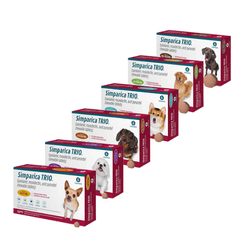 Simparica Trio (Сімпаріка Тріо) таблетки від бліх, кліщів та гельмінтів для собак, 1,3-2,5 кг (1 табл)