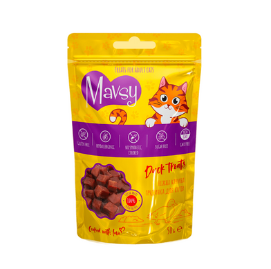 Mavsy Duck treats - Мавси Лакомство для кошек нежная утиная грудинка 50 г