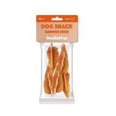 Inodorina dog snack rawhide pollo ласощі для собак палички із курячою шкіркою 80 г