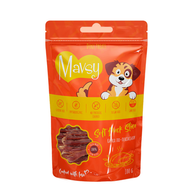 Mavsy Soft Duck Slice - Мавсі Ласощі для собак качка по-пекінські 100 г