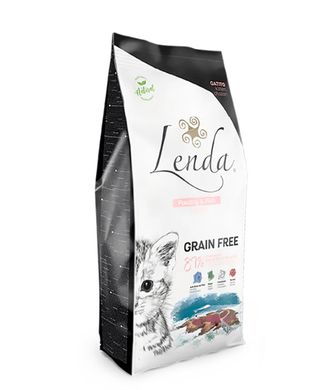 Сухой корм для котят беззерновой Lenda POULTRY & FISH Kitten с домашней птицей и рыбой, 2 кг + Влажный корм для кошек Lenda CAMPERO PIE с уткой и говядиной, 70 г в подарок