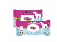 Inodorina Refresh Talco вологі серветки з тальком для собак та котів