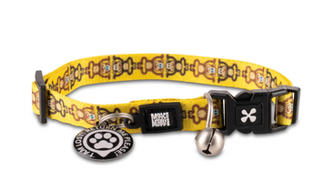 Max & Molly Smart ID Cat Collar Monkey Maniac/1 size - Нашийник для котів Smart ID жовтий з мавпячим принтом 198021 фото